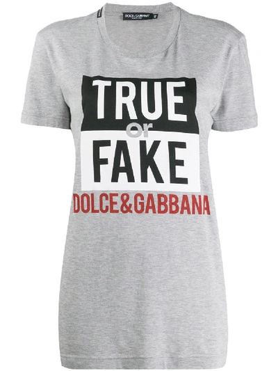 Shop Dolce & Gabbana T-shirt In Melange Grigio