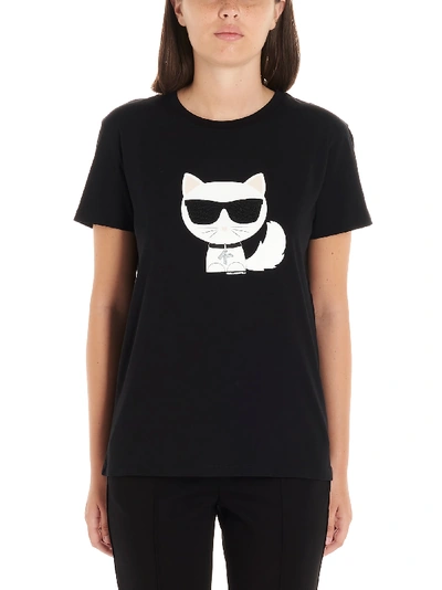 Shop Karl Lagerfeld Choupette T-shirt In Black