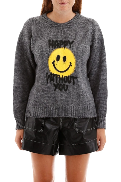 Shop Philosophy Di Lorenzo Serafini Happy Without You Pullover In Grey (grey)