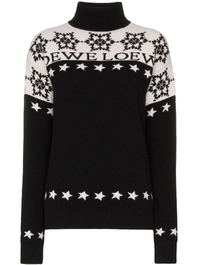 Shop Loewe Snowflake Sweater In White/black