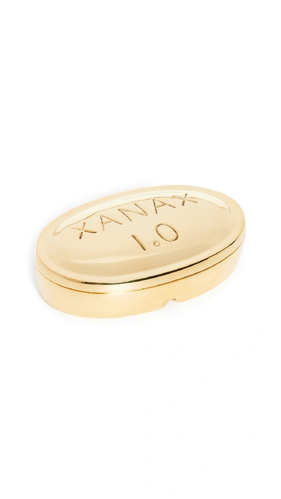 Shop Jonathan Adler Brass Pill Box Gold One Size