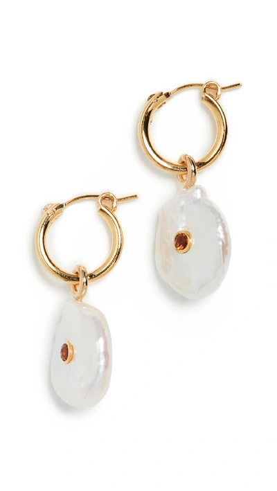 Shop Lizzie Fortunato Pietra Earrings In Gold/pearl