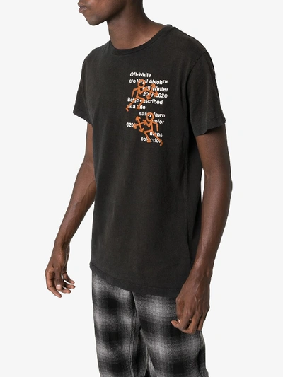 Shop Off-white Pictogram Printed T-shirt In Black