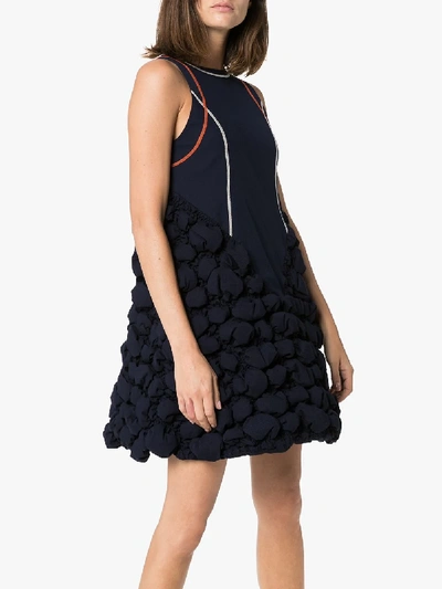 Shop Angel Chen Sleeveless Bubble Dress In Blue