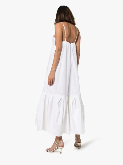 Shop Rosie Assoulin Pleated Tent Dress In White