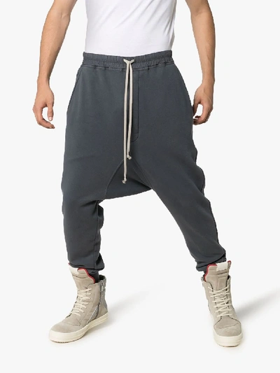 Shop Rick Owens Drkshdw Drop-crotch Track Pants In Grey