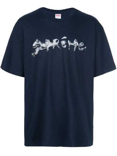 Shop Supreme Liquid T-shirt In Blue