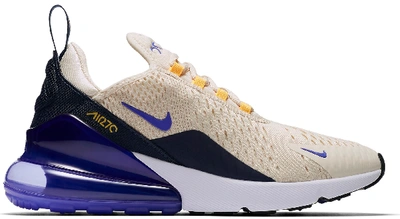 Pre-owned Nike Air Max 270 Light Cream Persian Violet (women's) In Light Cream/persian Violet-midnight Navy