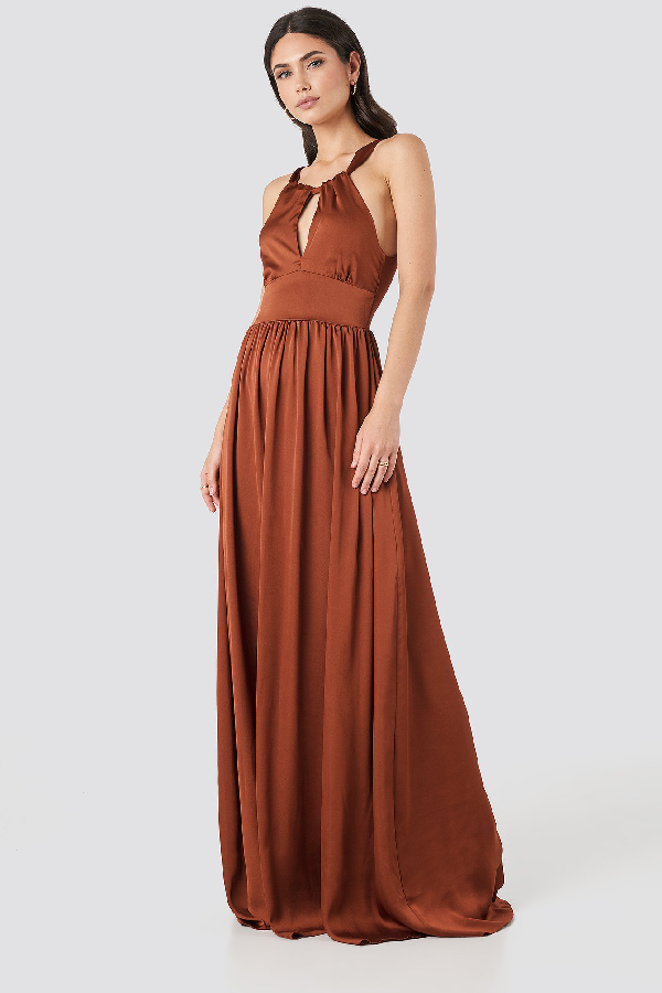 copper evening dress
