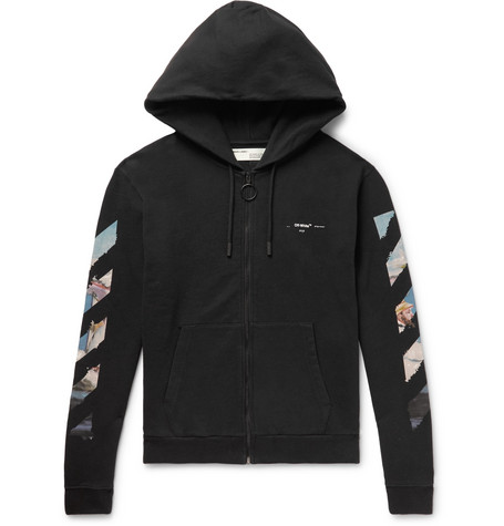 diag multicolor zipped hoodie
