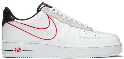 Pre-owned Nike Air Force 1 Low Script Swoosh Pack In White/black-university  Red | ModeSens