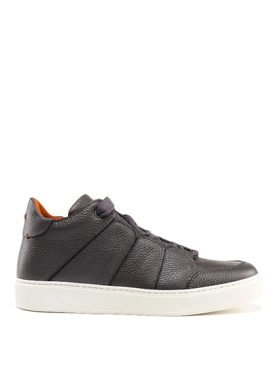 Shop Ermenegildo Zegna Tiziano Leather Sneakers In Black