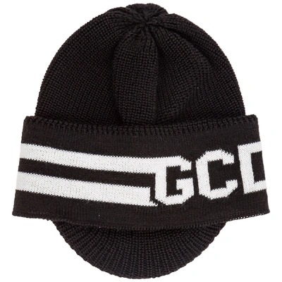 Shop Gcds Men's Wool Beanie Hat In Black