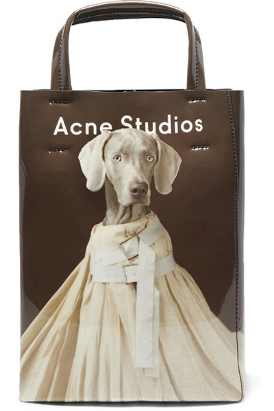 Shop Acne Studios Baker Small Printed Pvc Tote In Brown