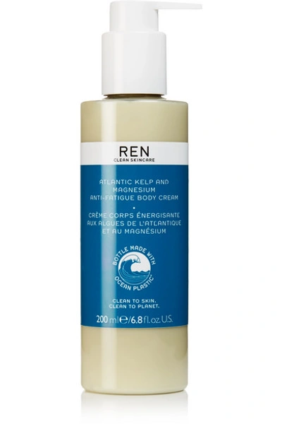 Shop Ren Clean Skincare + Net Sustain Atlantic Kelp And Magnesium Anti-fatigue Body Cream, 200ml In Colorless