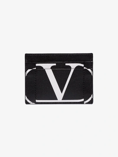Shop Valentino Black Garavani Go Logo Card Holder