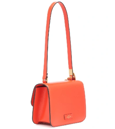 Shop Valentino Vsling Leather Shoulder Bag In Orange