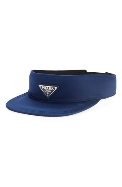 Shop Prada Tessuto Visor - Blue In Royal