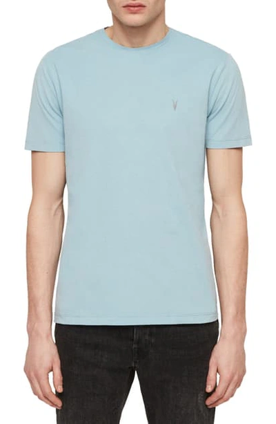 Shop Allsaints Brace Tonic Slim Fit Crewneck T-shirt In Arbour Blue