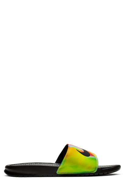 men's nike benassi jdi print tie dye slide sandals