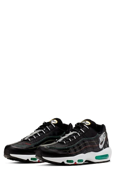 Shop Nike Air Max 95 Se Sneaker In Black/ Flash Crimson/ Green