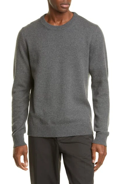 Shop Maison Margiela Crewneck Wool & Cashmere Sweater In Dark Grey