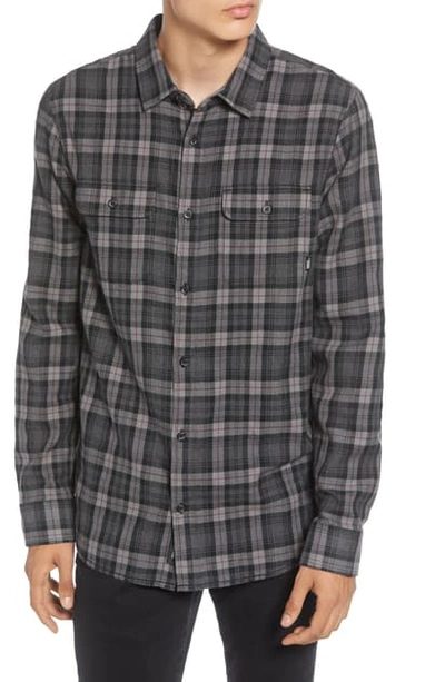 Shop Vans Sycamore Classic Fit Plaid Button-up Flannel Shirt In Black