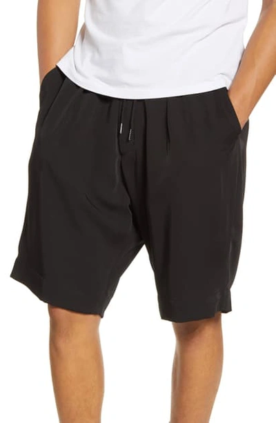 Shop Drifter Laurie Drawstring Twill Shorts In Black