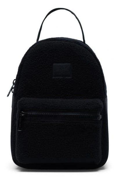 Shop Herschel Supply Co Mini Nova Fleece Backpack In Black