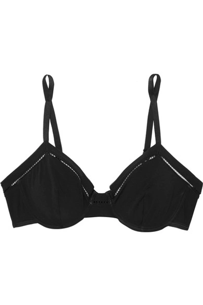 Shop Eres Souvent Stretch-cotton Jersey Underwired Soft-cup Bra In Black