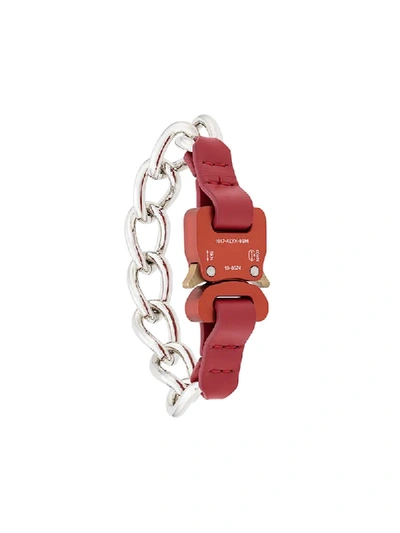 Shop Alyx Buckle Detail Chain Bracelet In Red0001 Red