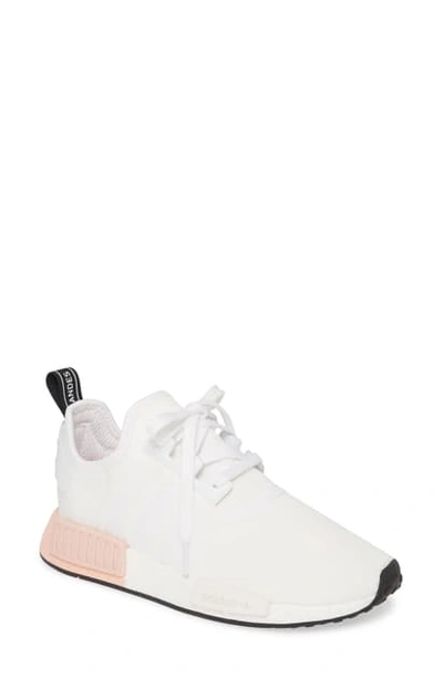 Shop Adidas Originals Nmd R1 Athletic Shoe In White/ White/ Vapor Pink