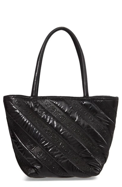 Shop Alexander Wang Roxy Quilted Logo Tote - Black