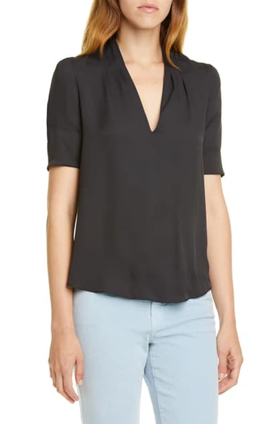 Shop Joie Ance V-neck Blouse In Caviar