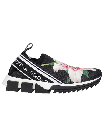 Shop Dolce & Gabbana Floral Print Slip-on Sneakers In Multicolor