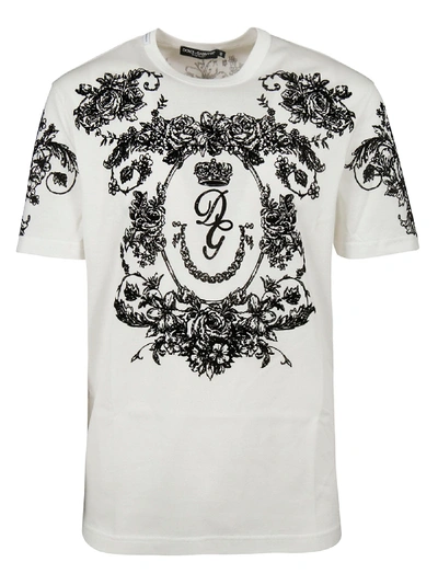 Shop Dolce & Gabbana Dg T-shirt In Bianco