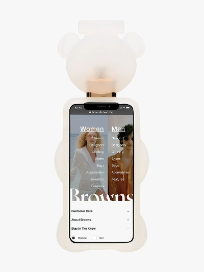 Shop Moschino White And Yellow Teddy Bear Iphone X/xs Case