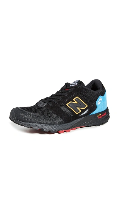 Shop New Balance Made In Uk 575 Sneakers In Black/blue
