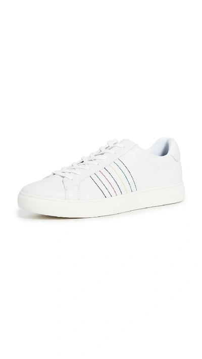 Shop Ps By Paul Smith Rex Sneakers In White Embroidery Stripe