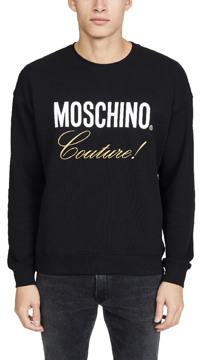 Shop Moschino Couture! Crew Neck Sweatshirt In Black