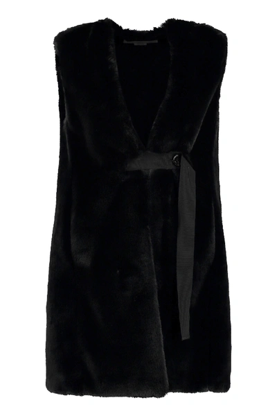 Shop Golden Goose Aiko Faux Fur Waistcoat In Black