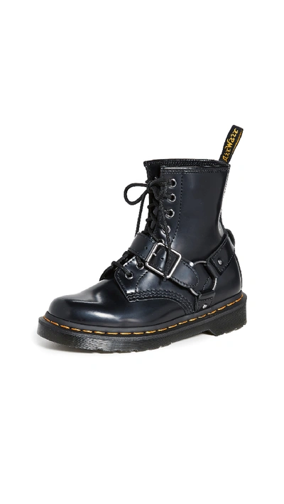 Shop Dr. Martens' 1460 Harness Boots In Black