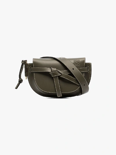 Shop Loewe Green Gate Mini Leather Belt Bag