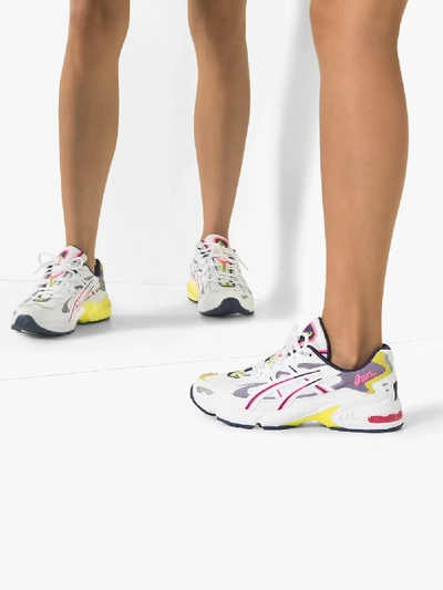 Shop Asics Multicoloured Gel Kayano 5 Sneakers In White Purple Matte