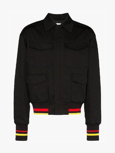 Shop Jw Anderson Multi Pocket Padded Bomber Jacket In Black