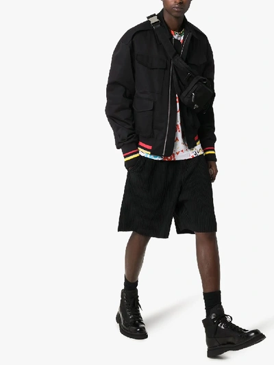 Shop Jw Anderson Multi Pocket Padded Bomber Jacket In Black