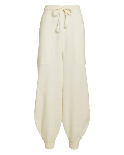 Shop Ulla Johnson Morgana Merino Wool Sweatpants In White