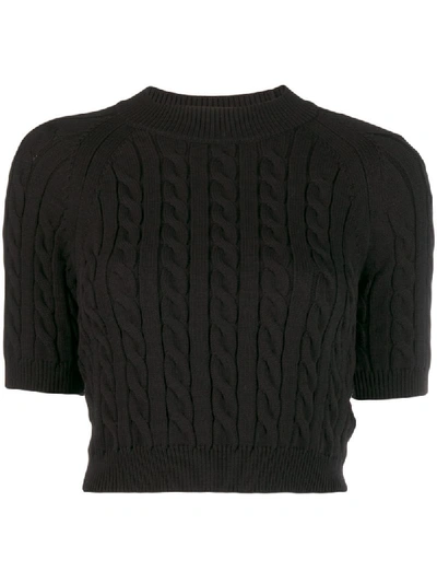 Shop Alexander Wang Cable-knit Sweater In Black