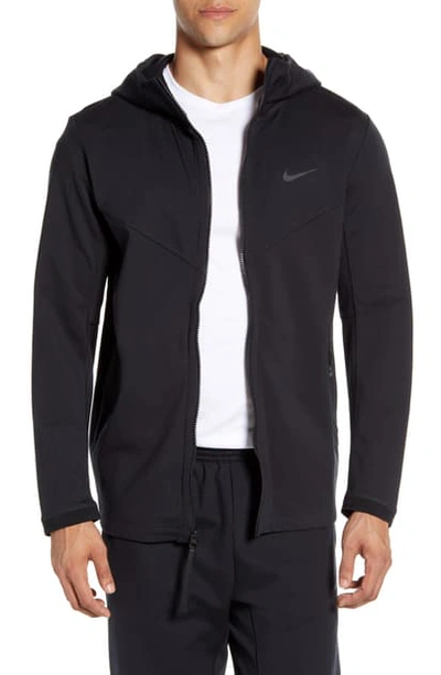 Shop Nike Nsw Tech Pack Hd Knit Jacket In Black/ Black