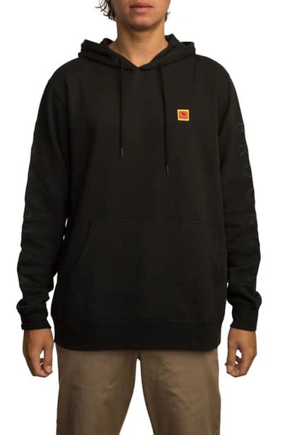 Shop Rvca Smith Street Hooded Sweatshirt In Black